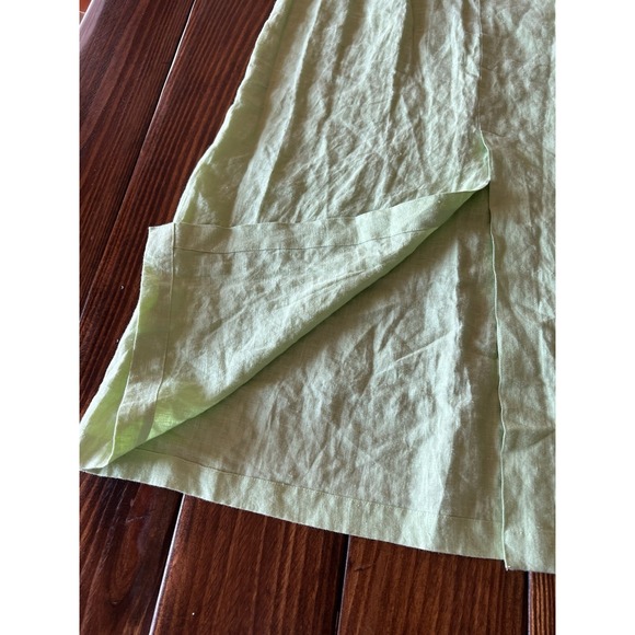 Toofan 100% Linen Pencil Midi Skirt Sz‎ S Teacher Summer Spring Momcore - Picture 9 of 9